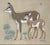 Mid Century Original Painting of a Deer and Fawn For Sale - Image 4 of 5