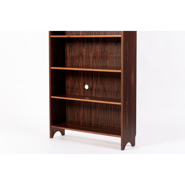 Mid Century Rosewood Bookcase, Scandinavian Tall Display Shelf, 3 Avail For Sale In Detroit - Image 6 of 15