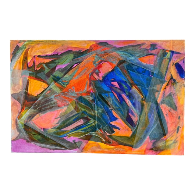 Acrylic on Canvas Abstract Painting, Circa 2014 For Sale