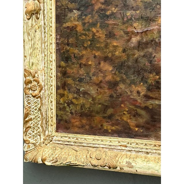 Vintage Original Landscape Oil Painting on Canvas For Sale - Image 11 of 12