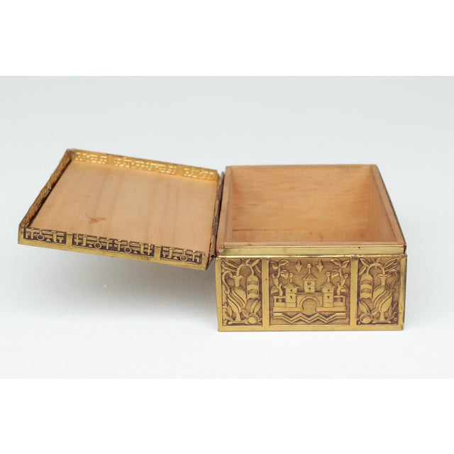 Goldenrod Art Deco Lidded Box by Eugen Schwemmle for Erhart Söhne, 1930s For Sale - Image 8 of 12