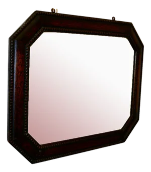 Large Antique Oak Wall Mirror, 1890s