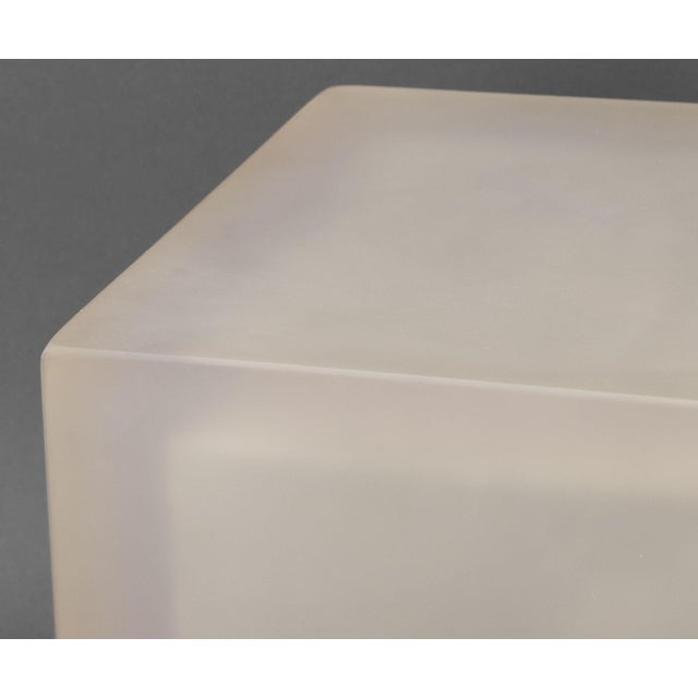 Modern Modern Frosted Resin Low Side Table For Sale - Image 3 of 8