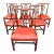Set of 6 Mid 20th Century Mahogany Chippendale Style Dining Chairs For Sale
