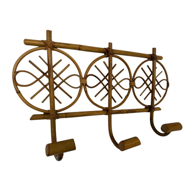 Rattan Coat Rack in the style of Olaf von Bohr, Italy, 1960s For Sale - Image 6 of 7