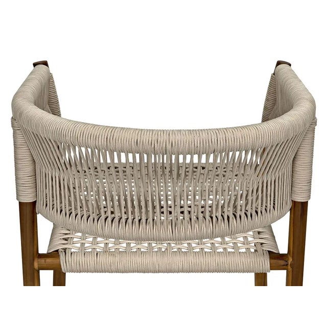 Conrad Chair, Teak with Woven Rope For Sale In Los Angeles - Image 6 of 6