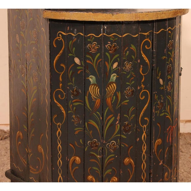 Wood Austrian Children's Chair in Polychrome Wood, 1800s For Sale - Image 7 of 12