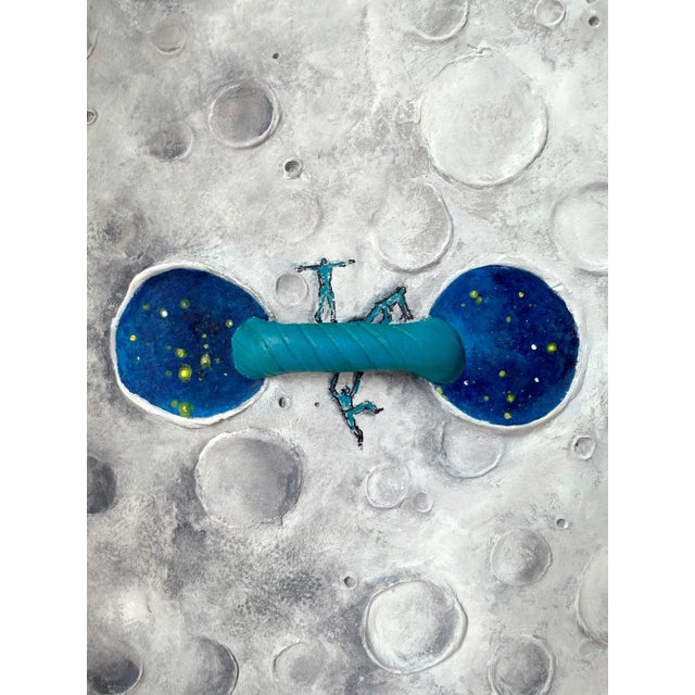 Contemporary Vera Vizzi, The Same Lunar Wall Relief with Celestial Views, 2025, Modeling Clay and Acrylic For Sale - Image 3 of 10