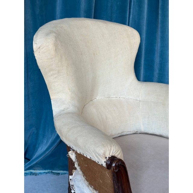 French 19th C. Chaise Longue With Carved Fruitwood Frame For Sale In New York - Image 6 of 13