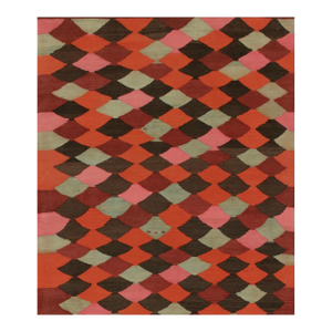 Vintage Karadagh Persian Kilim in Polychromatic Geometric Pattern by Rug & Kilim - 46"x53"