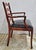 Pair of French Country Mahogany and Upholstered Ladderback Armchairs For Sale - Image 4 of 8