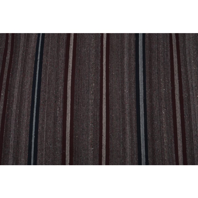 Textile Striped Turkish Kilim Rug 9'4'' X 9'6'' For Sale - Image 7 of 10