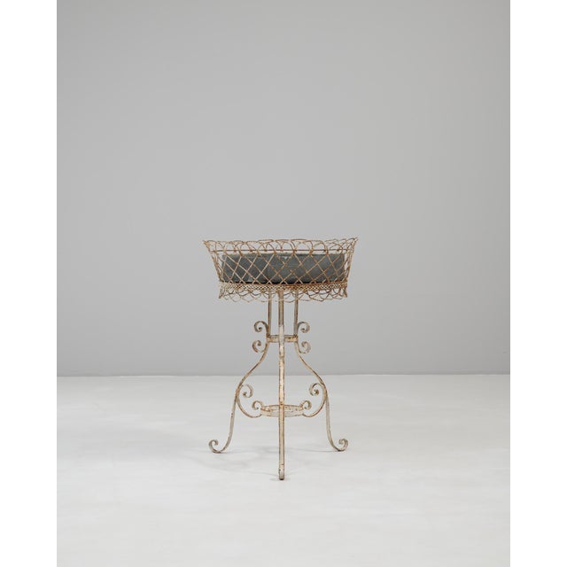 20th Century French White Painted Metal Flower Stand For Sale - Image 9 of 18