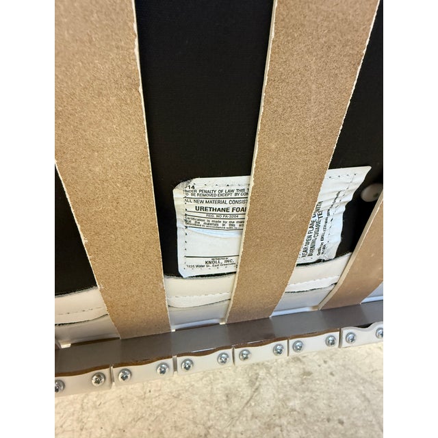 Ludwig Mies Van Der Rohe White Leather Barcelona Chairs for Knoll - A Pair For Sale - Image 16 of 17