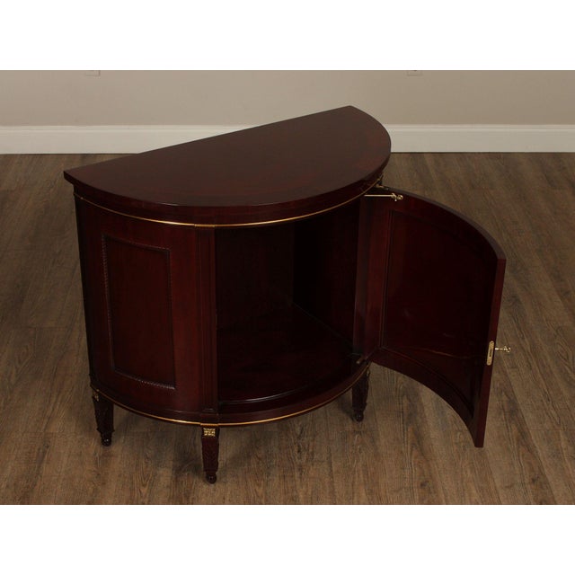 Kindel Furniture Kindel Winterthur Mahogany Demilune Cabinet For Sale - Image 4 of 12