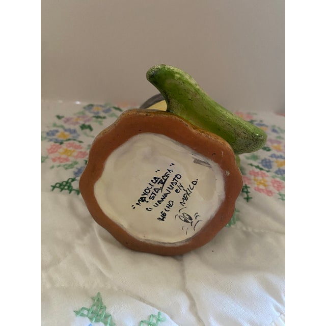 Folk Art 1960s Majolica Gurgling Fish “Glug Jug” For Sale - Image 3 of 4