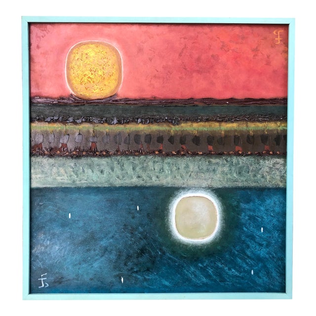 Sun And Moon Sequence Abstract Oil Painting By James Bone 1967