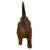 Vintage Hand Carved Wooden Elephant Figurine - Trunk Up Lucky Elephant Statue For Sale - Image 4 of 5