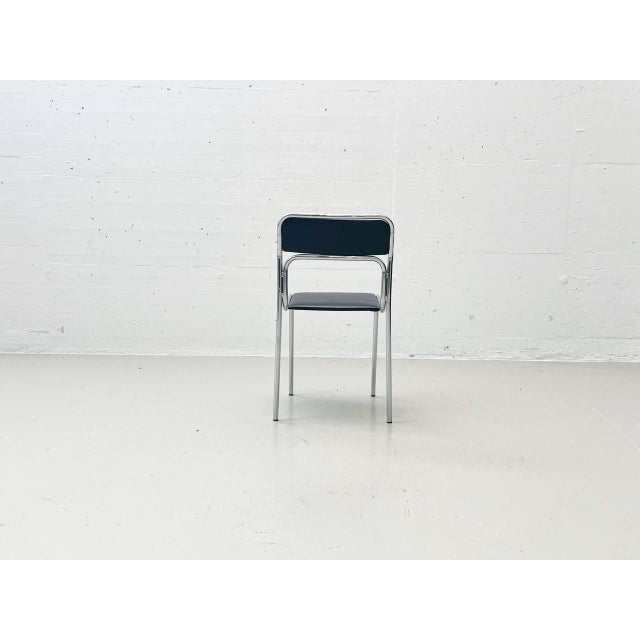 Vintage Italian Bauhaus-Style Stackable Chair, 1980s For Sale - Image 4 of 15