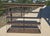 Modern Mercantile Display with Iron and wood elements. This can be used on top of a cabinet or alone.