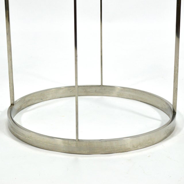 Mid 20th Century Vintage Custom Fabricated Stainless Steel Side Table For Sale - Image 5 of 10
