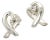 Late 20th Century Tiffany & Co Estate Heart Pierced Earrings by Paloma Picasso Sterling Silver, A Pair For Sale