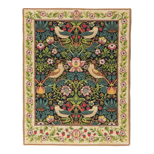 Strawberry Thief Loom Woven Tapestry - 90 X 70 Cm (2'11" X 2'4") - Requires Rod Size 2 For Sale