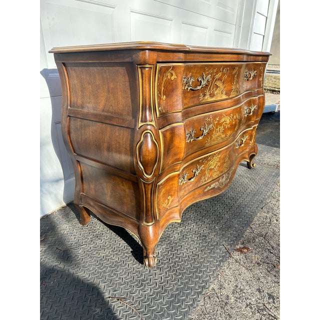 WHITE FINE FURNITURE VINTAGE BOMBAY COMMODE CHINOISERIE CHEST OF DRAWERS High-Quality Bombay Commode Asian Inspired Chest,...