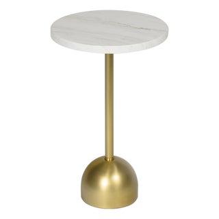 Arthur Accent Table, Natural Brass For Sale