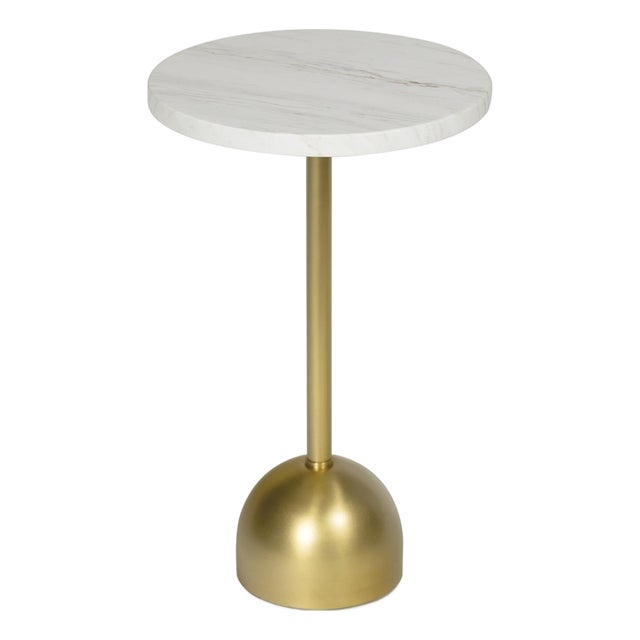 Arthur Accent Table, Natural Brass For Sale