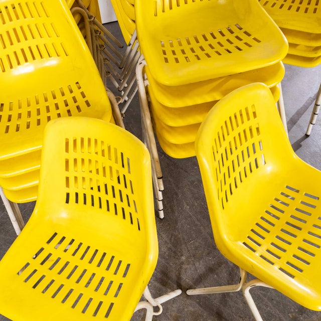 Italian Yellow Stacking Chairs, 1970s, Set of 4 For Sale - Image 18 of 18