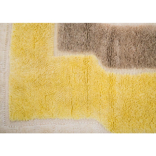 Contemporary Premium Hand-Knotted Moroccan Wool Rug | 9'9" X 6'7" | One of a Kind For Sale - Image 3 of 6