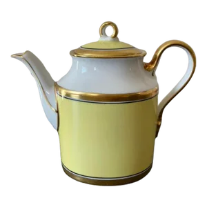 Vintage Italian Richard Ginori Contessa Yellow and Gold Porcelain Tea Espresso Coffee Chocolate Pot With Lid
