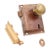 Antique Norwalk Solid Brass Door Rim Lock & Knob For Sale