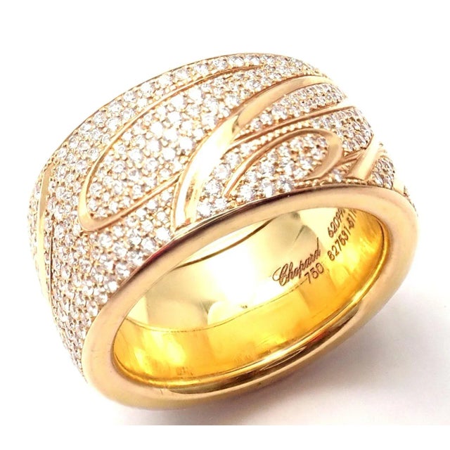 This ring comes with Chopard Certificate and Chopard box. Retail Price: $31,960 plus tax. Metal: 18k Yellow Gold Size: 6...