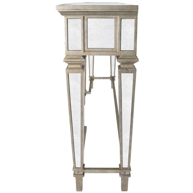 Celeste Mirrored Console Table, Silver For Sale In Chicago - Image 6 of 11