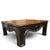 Custom Morrison Cocktail table from Gregorius Pineo. Wide square legs and undulating apron in crackle black lacquer and a...