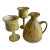 Vintage Handmade Pottery Wine Goblets & Wine Pitcher Set of 3 Pottery For Sale