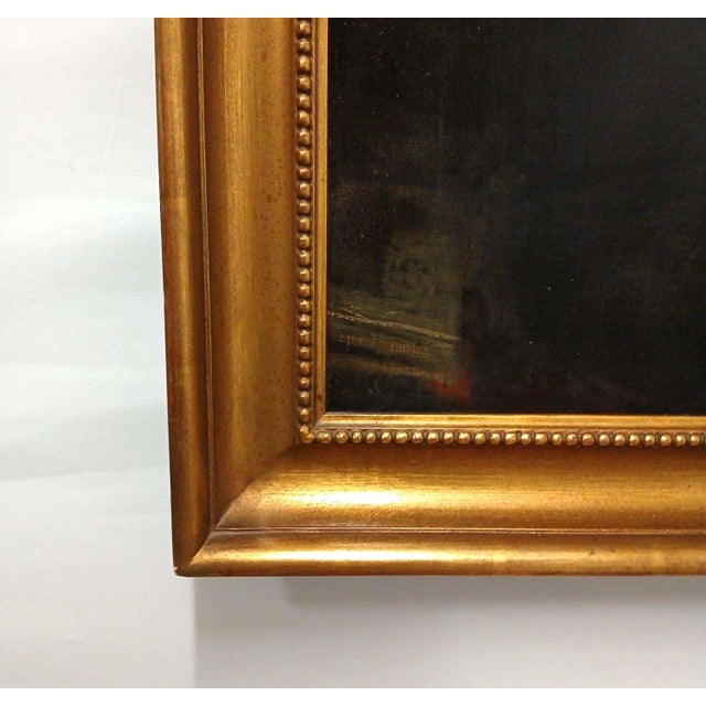 Antique Portrait, Oil on Canvas Large - Signed For Sale - Image 4 of 5