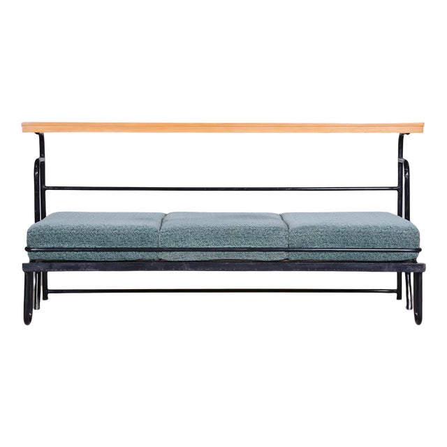 Brown & Blue Bauhaus Sofa, Czechia, 1930s For Sale