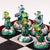 Indian Silver and Enamel Chess Set with Silk and Velvet Board, Jaipur, 1950s, Set of 33 For Sale - Image 9 of 18