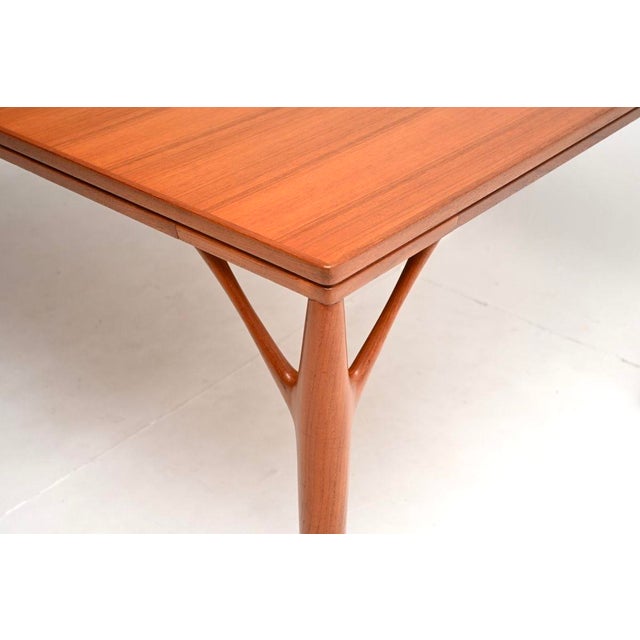 Vintage Danish Teak Dining Table by Willy Sigh for H. Sigh & Søns Møbelfabrik, 1960 For Sale - Image 10 of 11