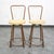 American designed metal and fabric swivel bar stools.