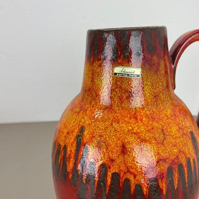 Large Pottery Fat Lava Lora-Style 279-38 Floor Vase from Scheurich, 1970s For Sale - Image 4 of 18