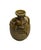 Vintage Earth-Tone Ceramic Pitcher Vase With Sculpted 3d Floral Motif & Pebble Texture For Sale In West Palm - Image 6 of 12