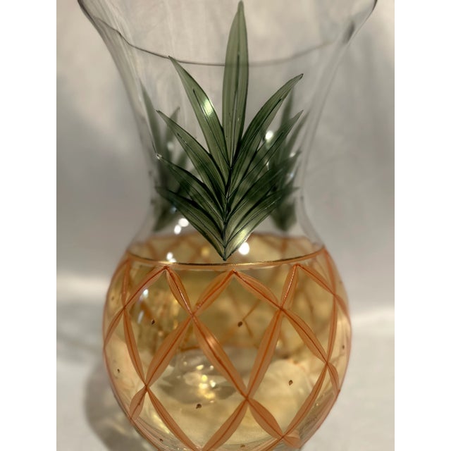 2000 - 2009 Vintage Romanian Large Crystal Pineapple Vase For Sale - Image 5 of 7