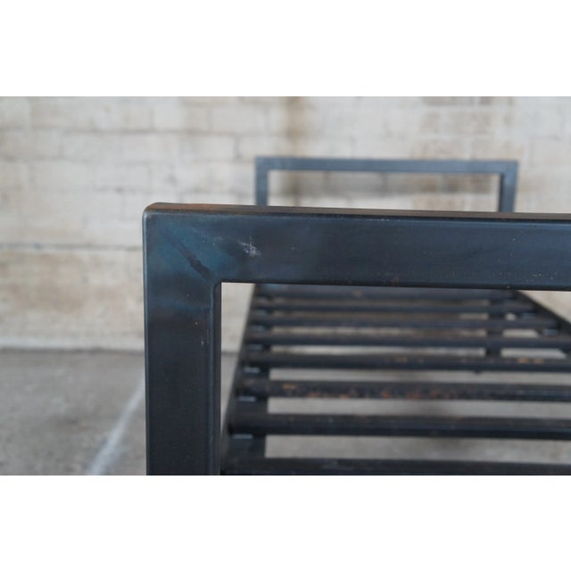 Late 20th Century Industrial Rustic Vintage Steel Modern Minimalist Twin Size Bed Daybed For Sale - Image 9 of 13
