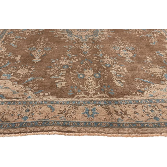 Mid 20th Century Vintage Persian Hamadan Rug - 06'10 X 10'09 For Sale - Image 4 of 9