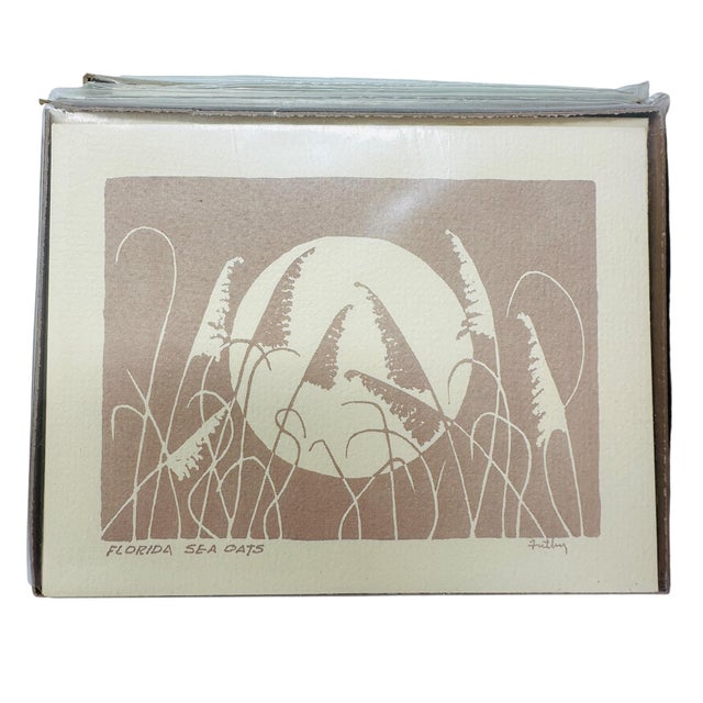 Huge Collection 440 Vintage Bill Futhey Fine Art Notecards | Florida Coastal & Nature Series | Reseller Wholesale Lot | Shells, Birds, Boats & Golf For Sale - Image 12 of 16