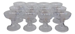 19th Century Cryistal Champagne Cups from Val Saint Lambert, Set of 12